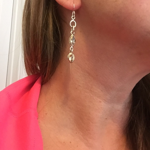 Genuine Citrine and Sterling Silver Earrings - Picture 4 of 4