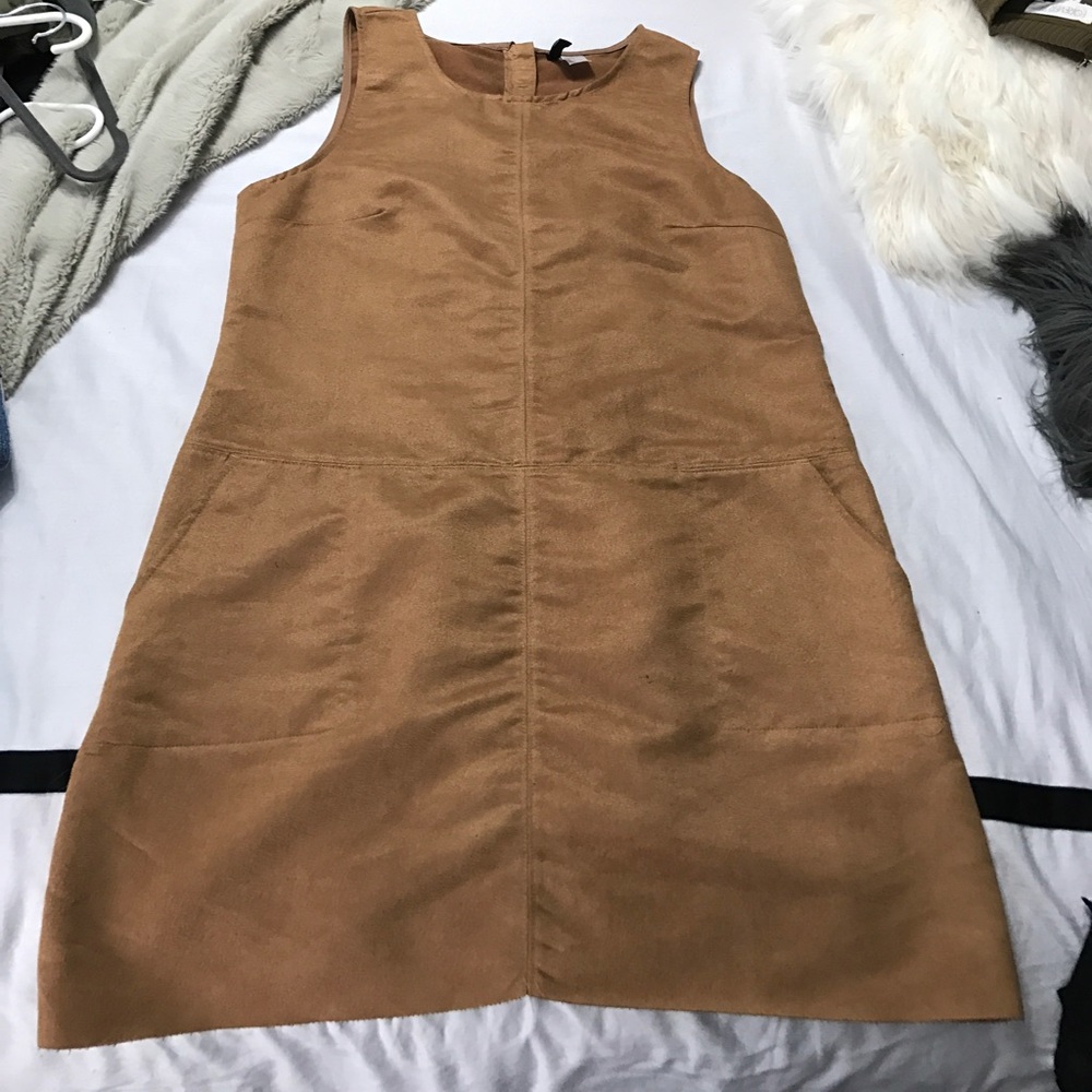 H&M camel suede dress