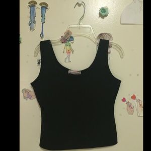 Le Chateau Structured Black Cropped Tank