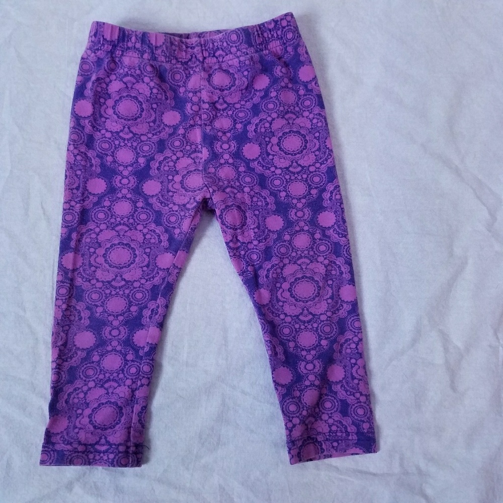 Purple Flower Leggings - Kids Korner 12 month