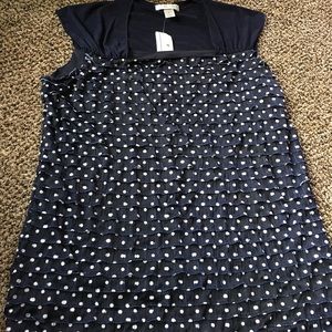 Ruffled Polka Dot Blouse/Tank