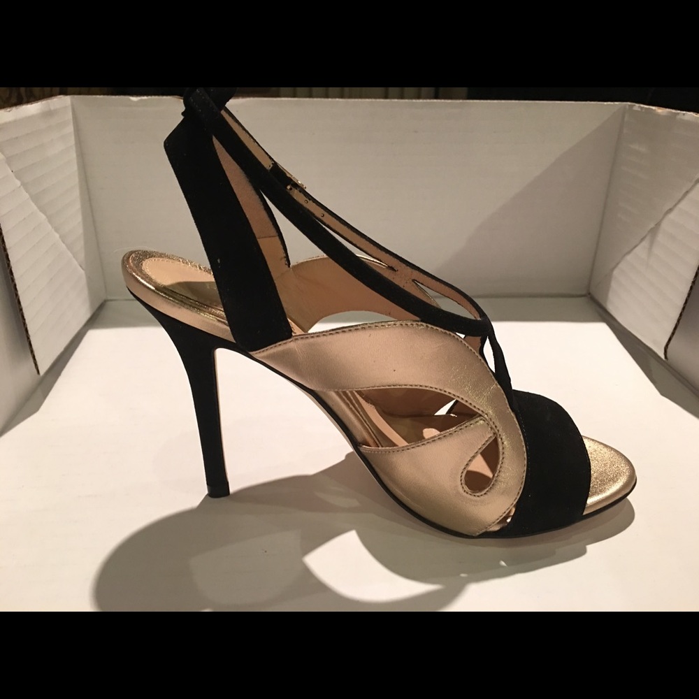 Fendi Black & Gold Shade sling backs - Picture 2 of 5