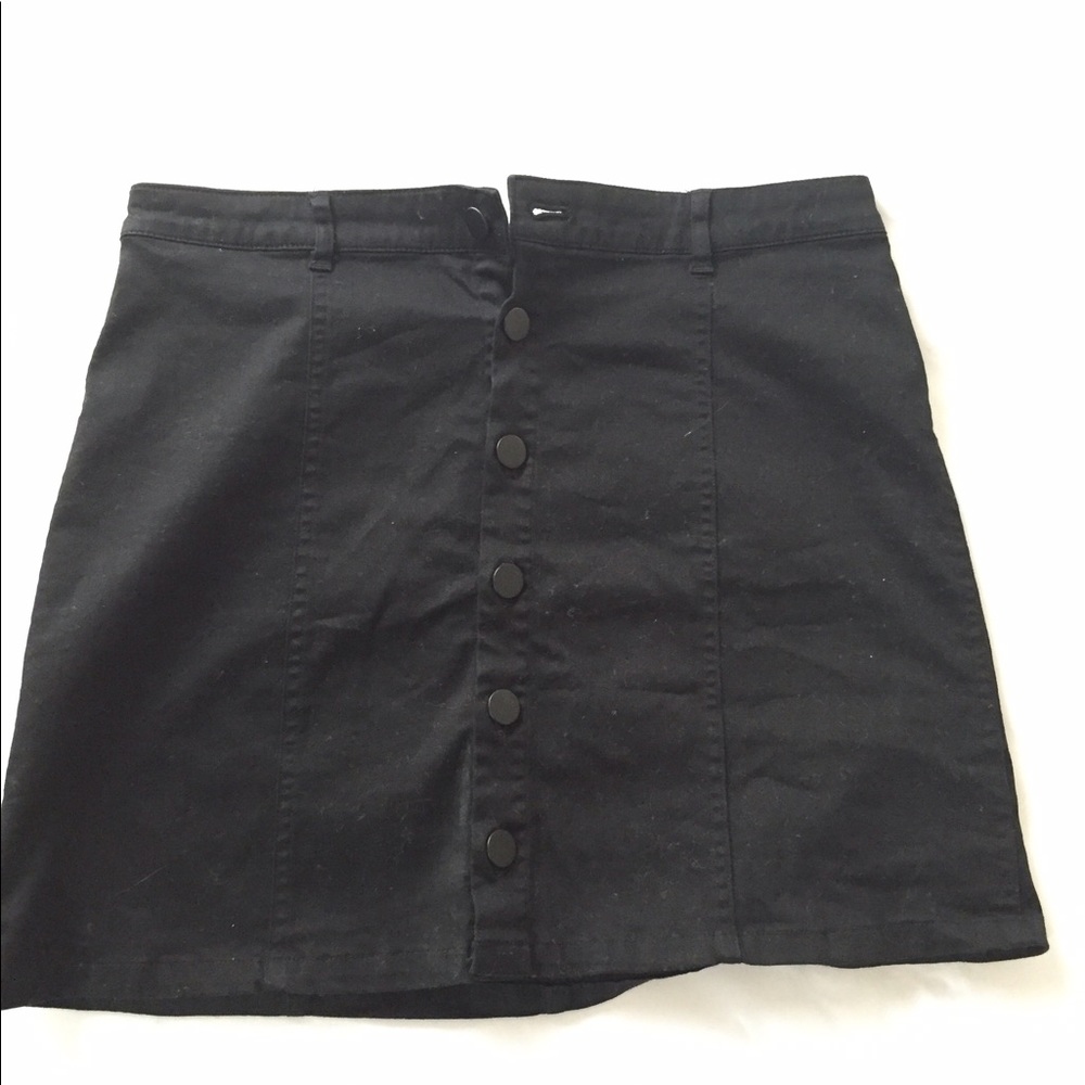 NWOT Black Button Up Skirt