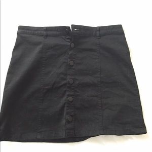 NWOT Black Button Up Skirt