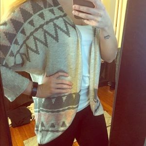 Maurice's Cardigan L Pink and Grey