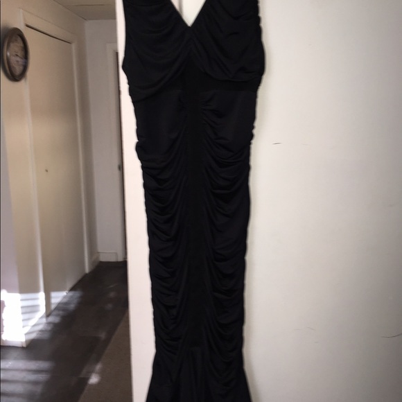 WOMEN'S BLACK ELEGANT DRESS - Picture 3 of 4