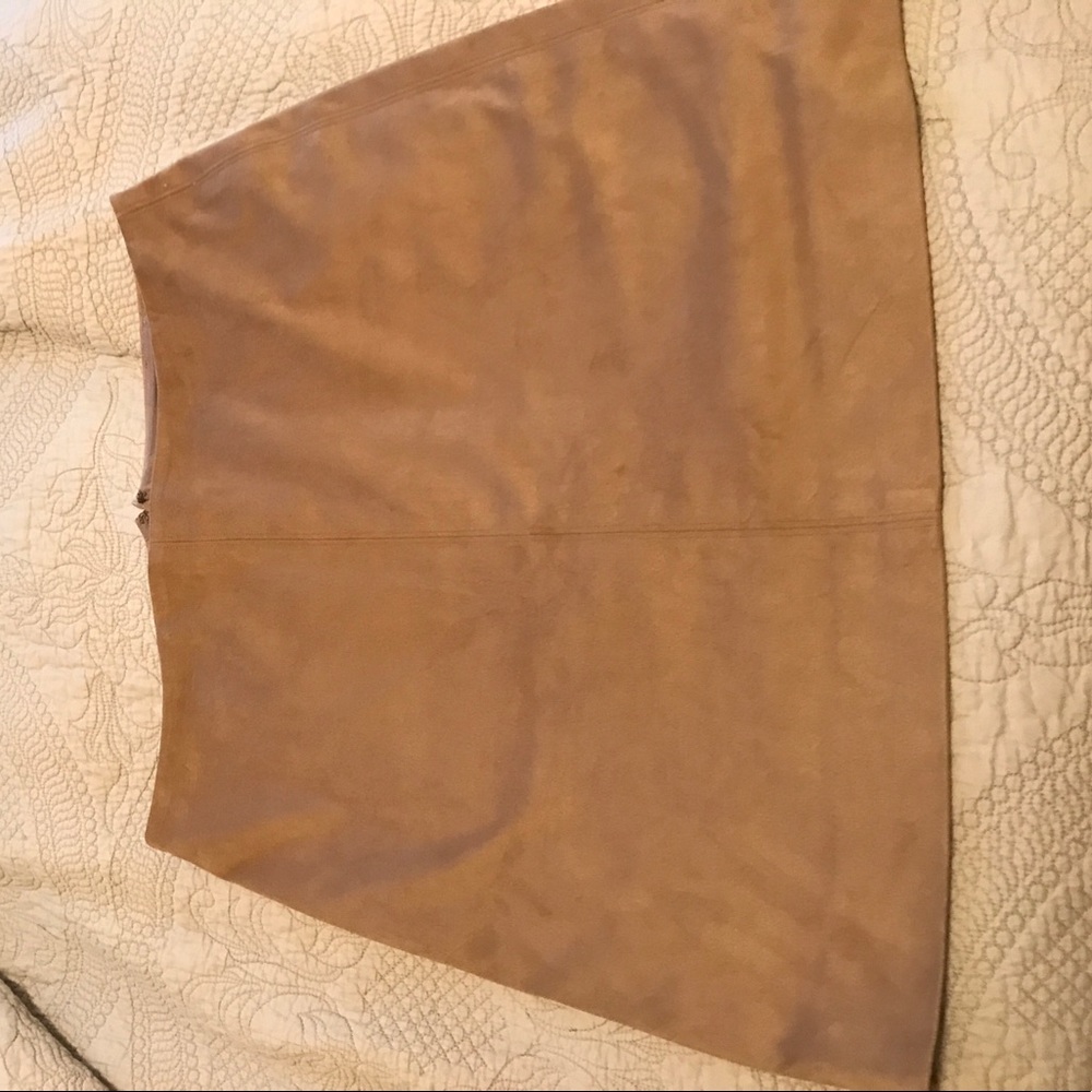 J. Crew Factory faux-Suede Seamed Skirt