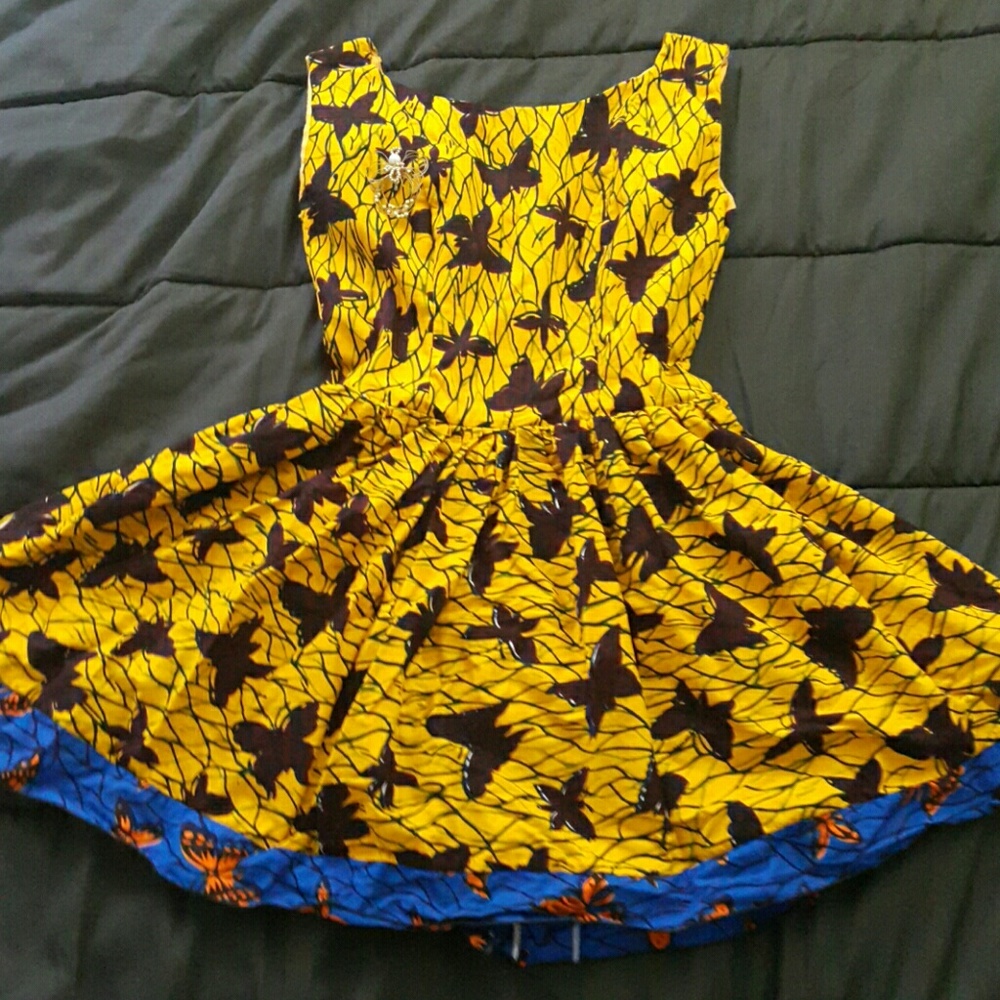Butterfly print dress