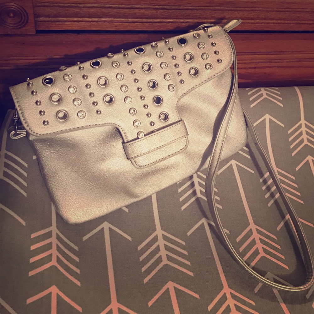 Silver bling satchel