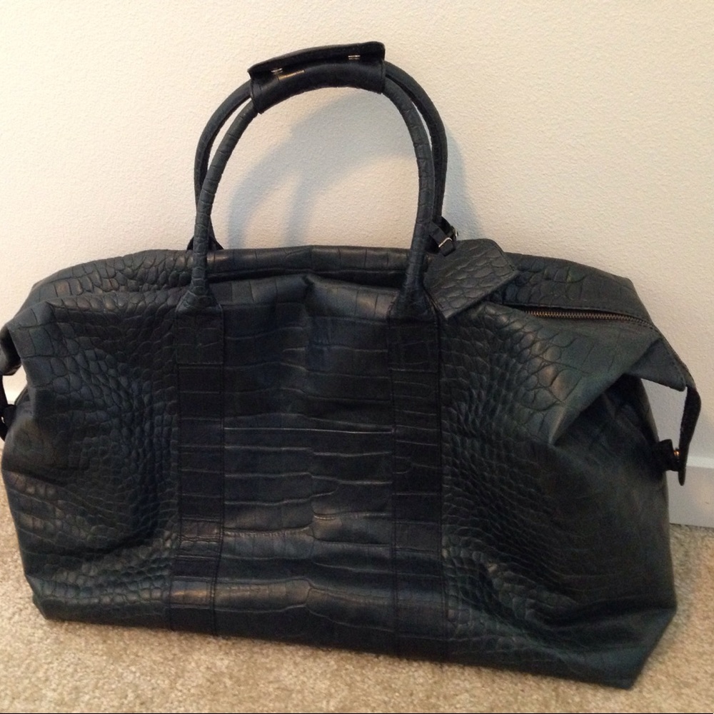 Dooney & Bourke Leather Croc Embossed Duffel