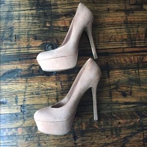 Steve Madden Nude Platform High Heels