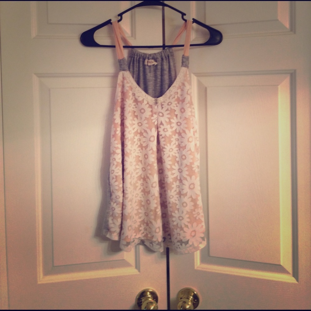 Pink Flowy Tank Top