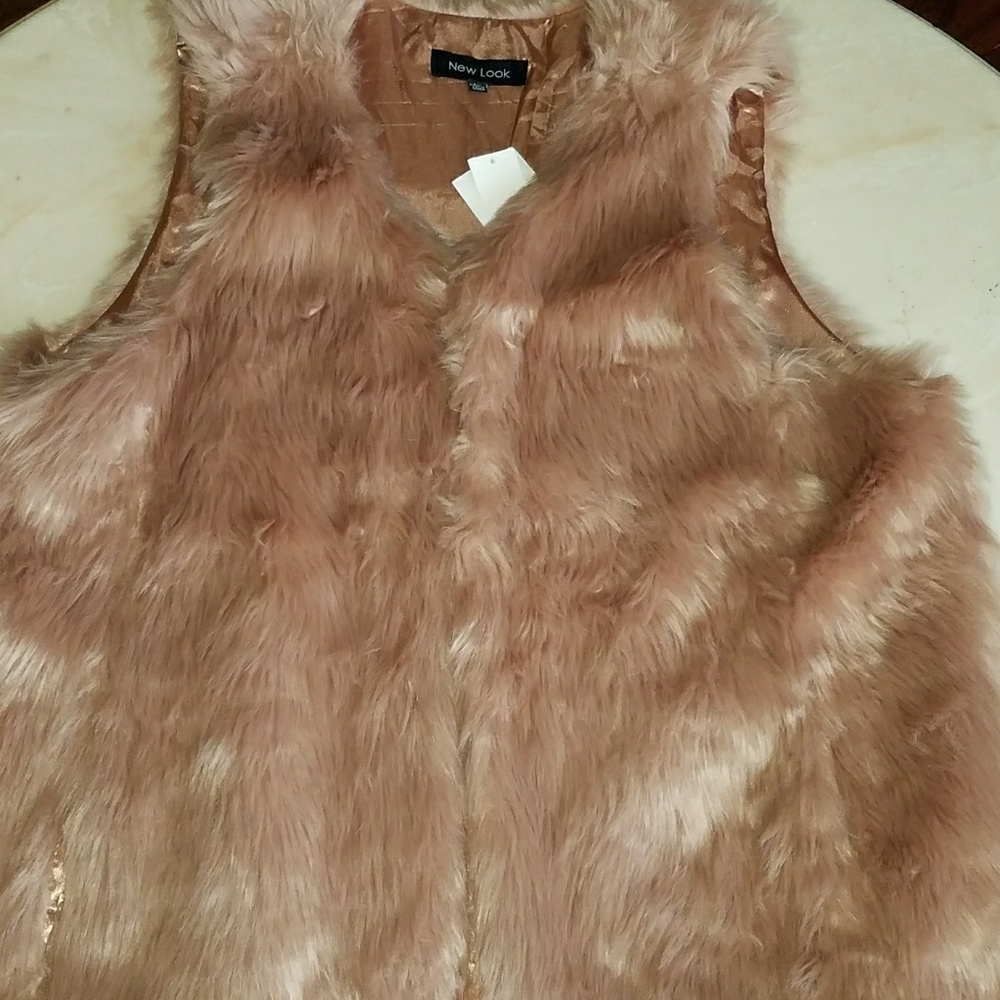 Blush Pink Faux Fur Vest
