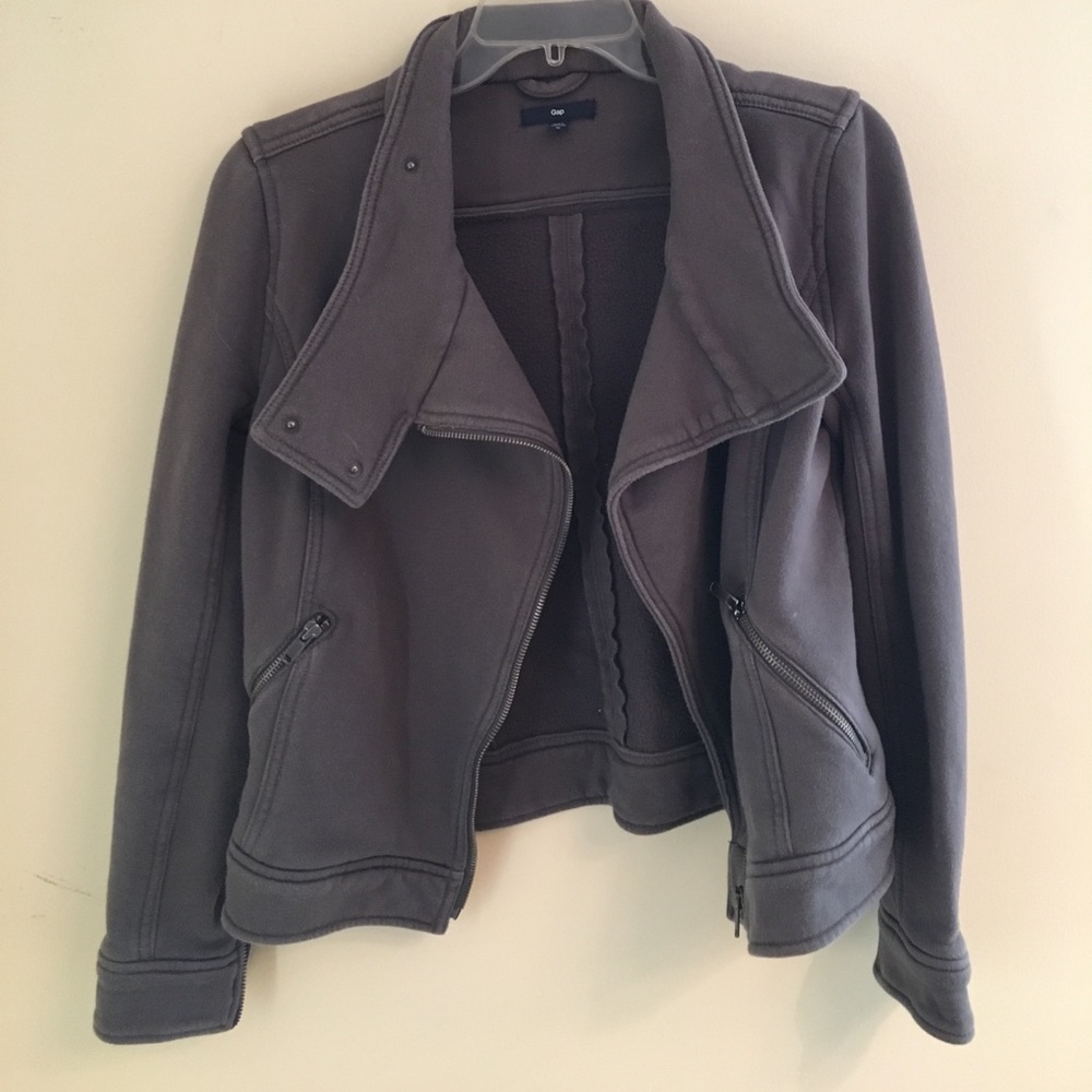 Gap grey cotton Moto jacket!