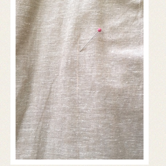 Linen blend, sand colored shift dress - Picture 4 of 6