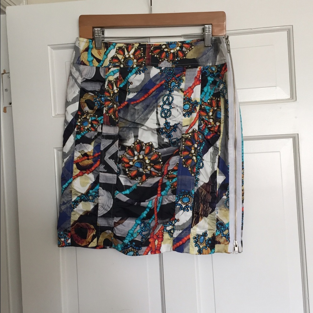 Woman multicolored mini skirt- 8