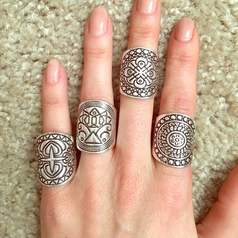 Aztec statement rings (4) - Picture 1 of 3