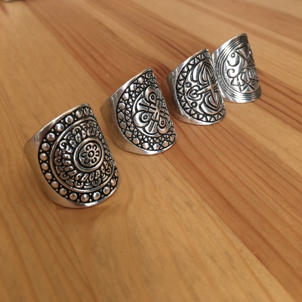 Aztec statement rings (4) - Picture 3 of 3