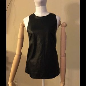 Faux Leather Top