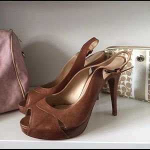 Stuart Weitzman sling back high heels 10 M