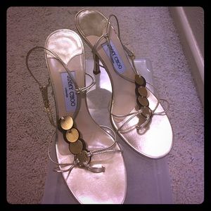 Gold Jimmy Choo Sandals Sz 39.5 MUST HAVES