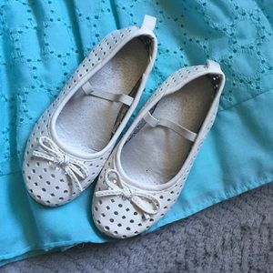Carters White Perforated Dress Shoes