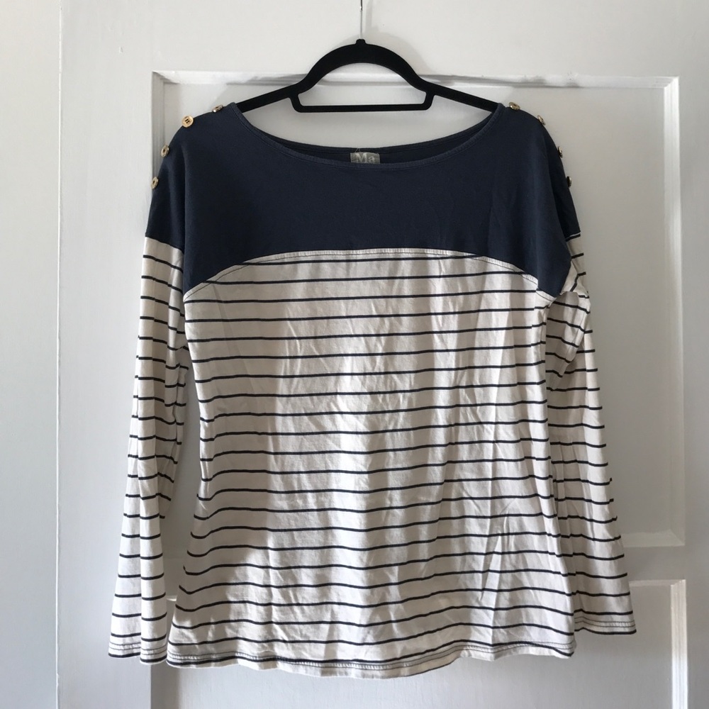 Striped cotton top shop top