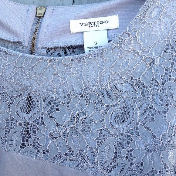 Vertigo Paris Sahara Short-Sleeve Lace-Top Sheath - Picture 4 of 4