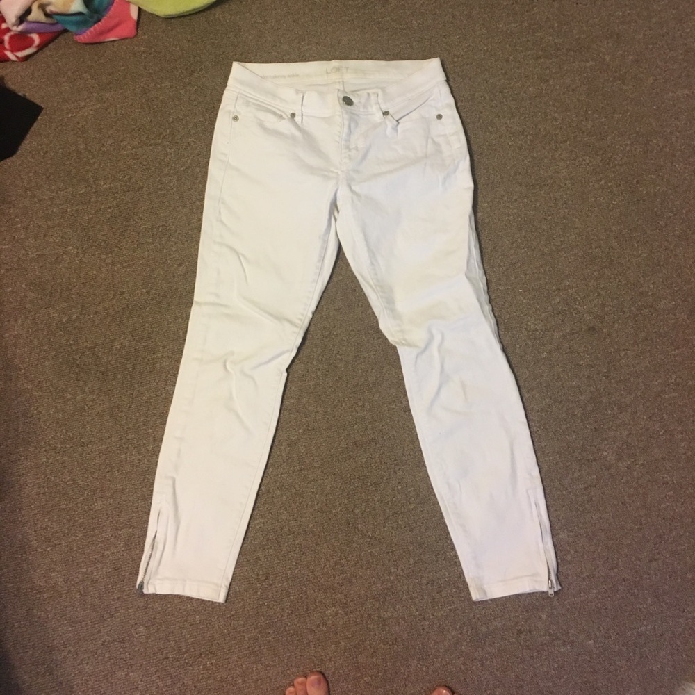 Loft White Skinny Jeans