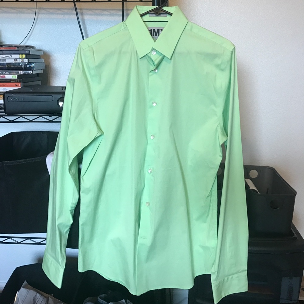 Lime-green Dress shirt from Express