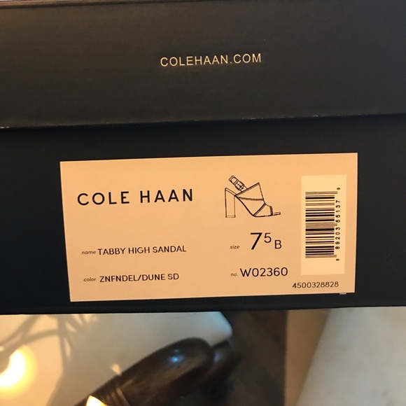 NIB Cole Haan Tabby High Sandal in Zinfandel/Dune - Picture 6 of 8