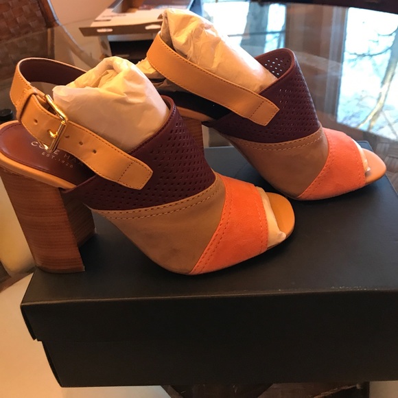 NIB Cole Haan Tabby High Sandal in Zinfandel/Dune - Picture 7 of 8