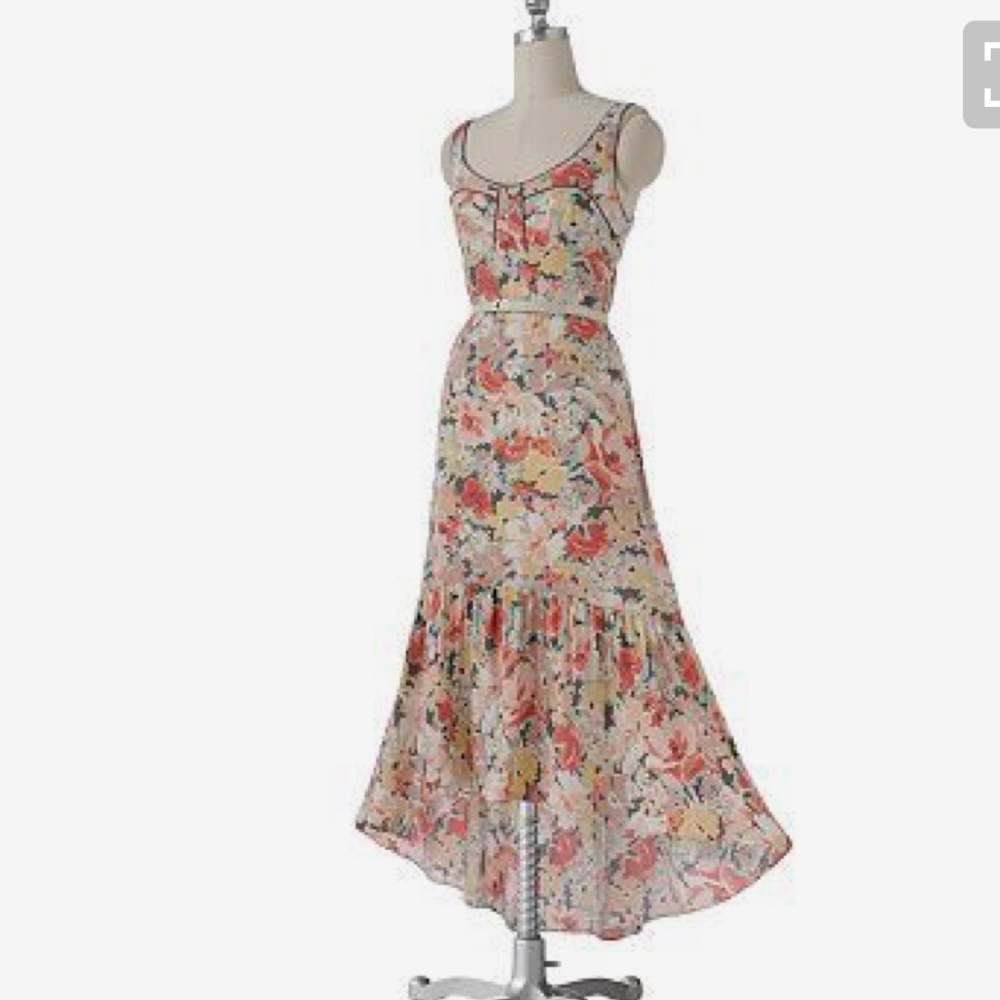 LC floral Hi-Lo Maxi Dress