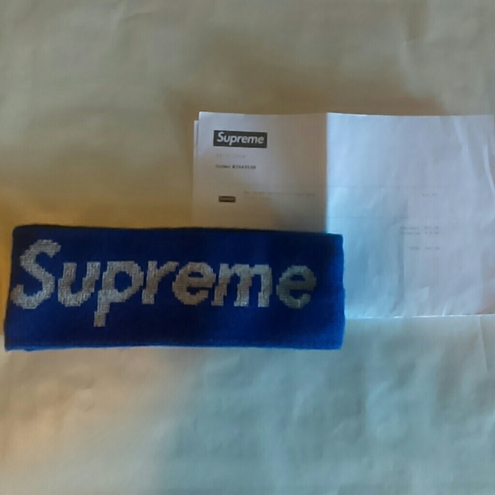 Supreme New Era reflective logo headband