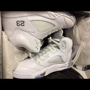Air Jordan retro 5 silver