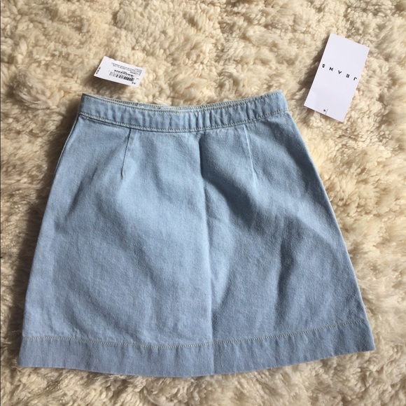 SEND OFFERSAmerican Apparel Denim Button Skirt - Picture 3 of 3