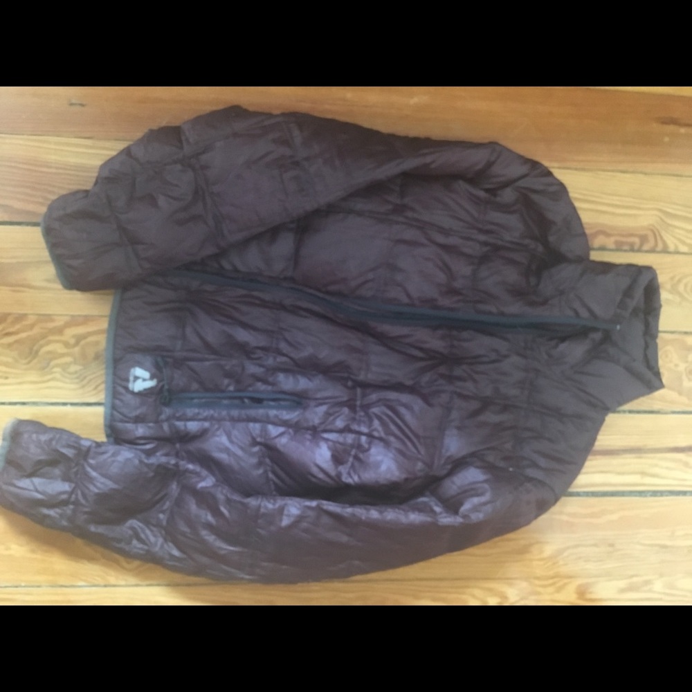 Eddie Bauer maroon puff jacket