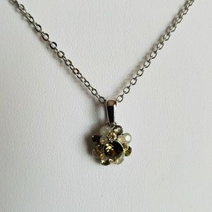 lia sophia Crystal Bouquet necklace