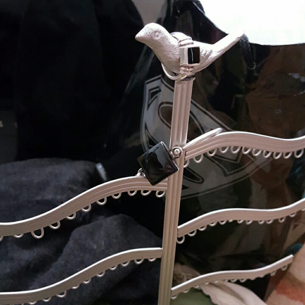 Vintage Black Onyx Sterling Silver Bracelet OSFM