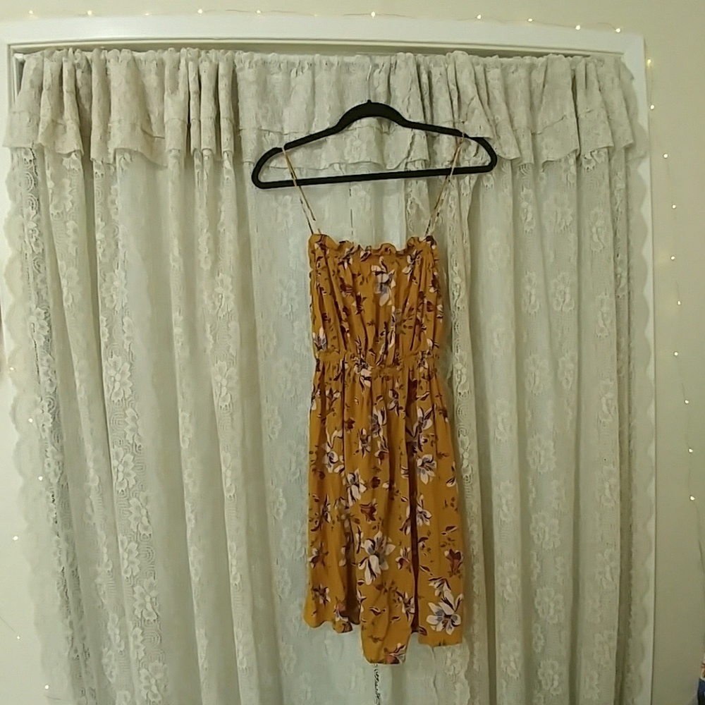 Jolene Floral Slip Dress (mustard)