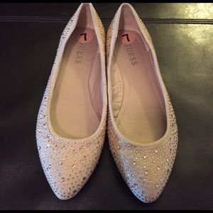 Guess nude sparkly flats