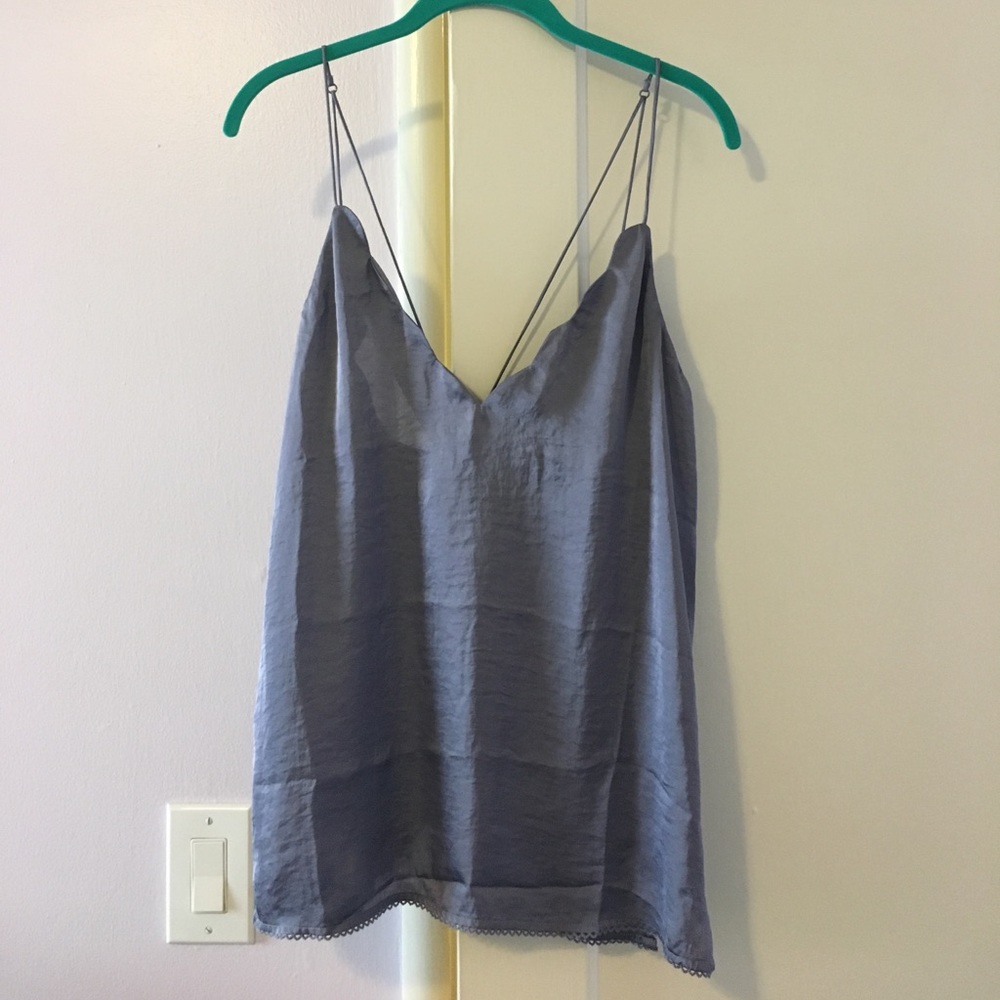 Purple silk camisole
