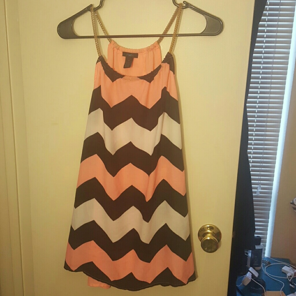 Pink black and white tank top