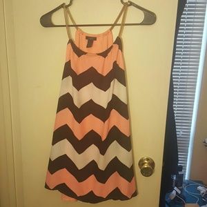 Pink black and white tank top