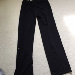 Black straight wide leg lululemon pants