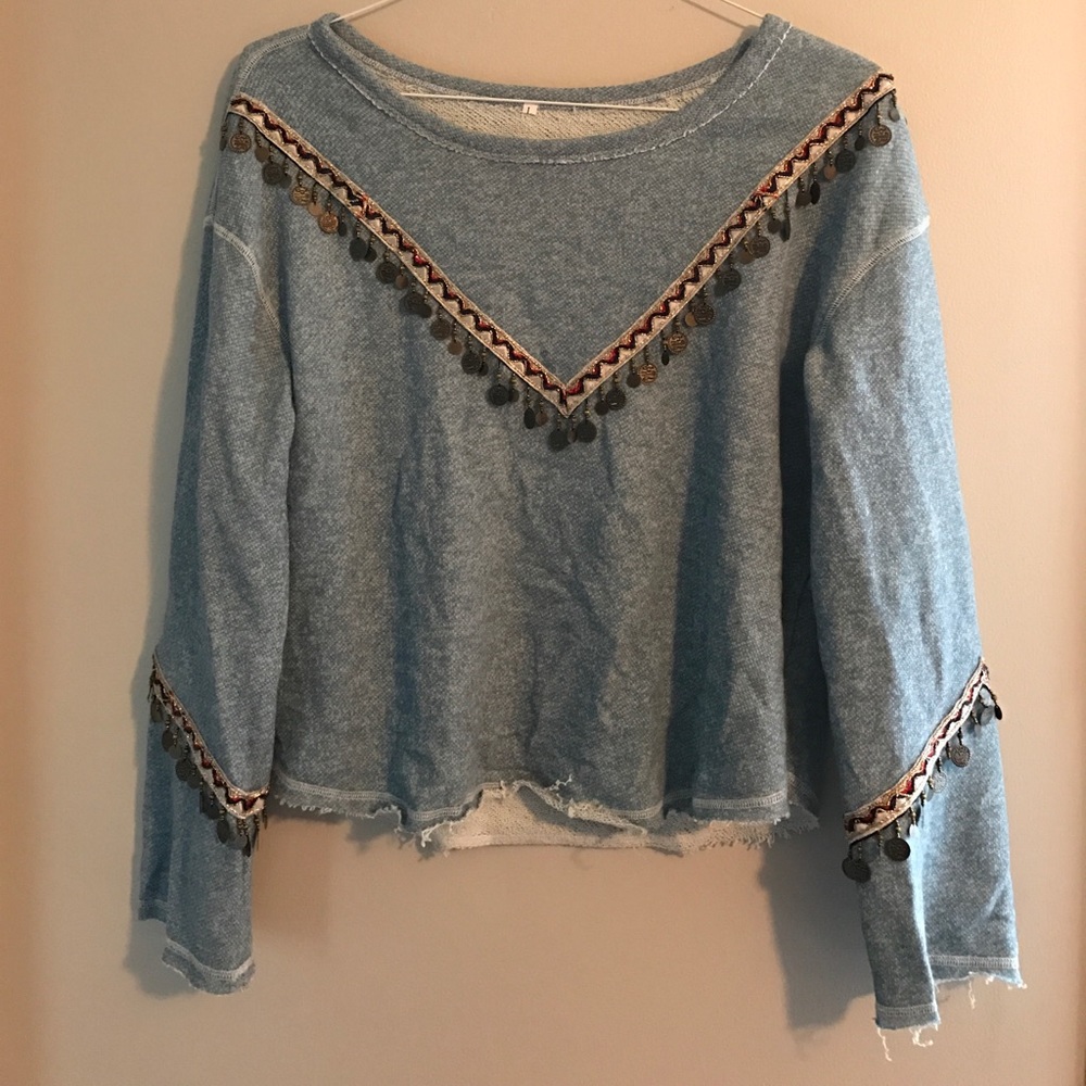 Moroccan Style Cropped Sweatshirt