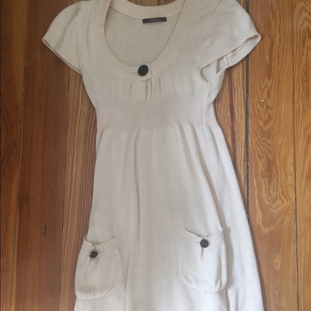 Light pink sweater dress
