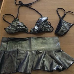 Metallic Go-Go Dancer / stripper outfit