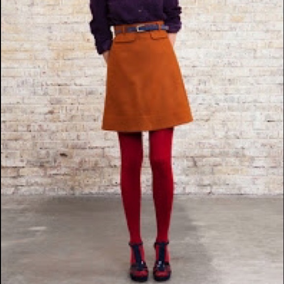 Sessun Dresses & Skirts - French Label Sessun Cognac Wool Skirt