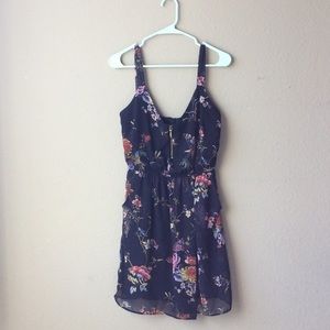 Black Floral Summer Minidress